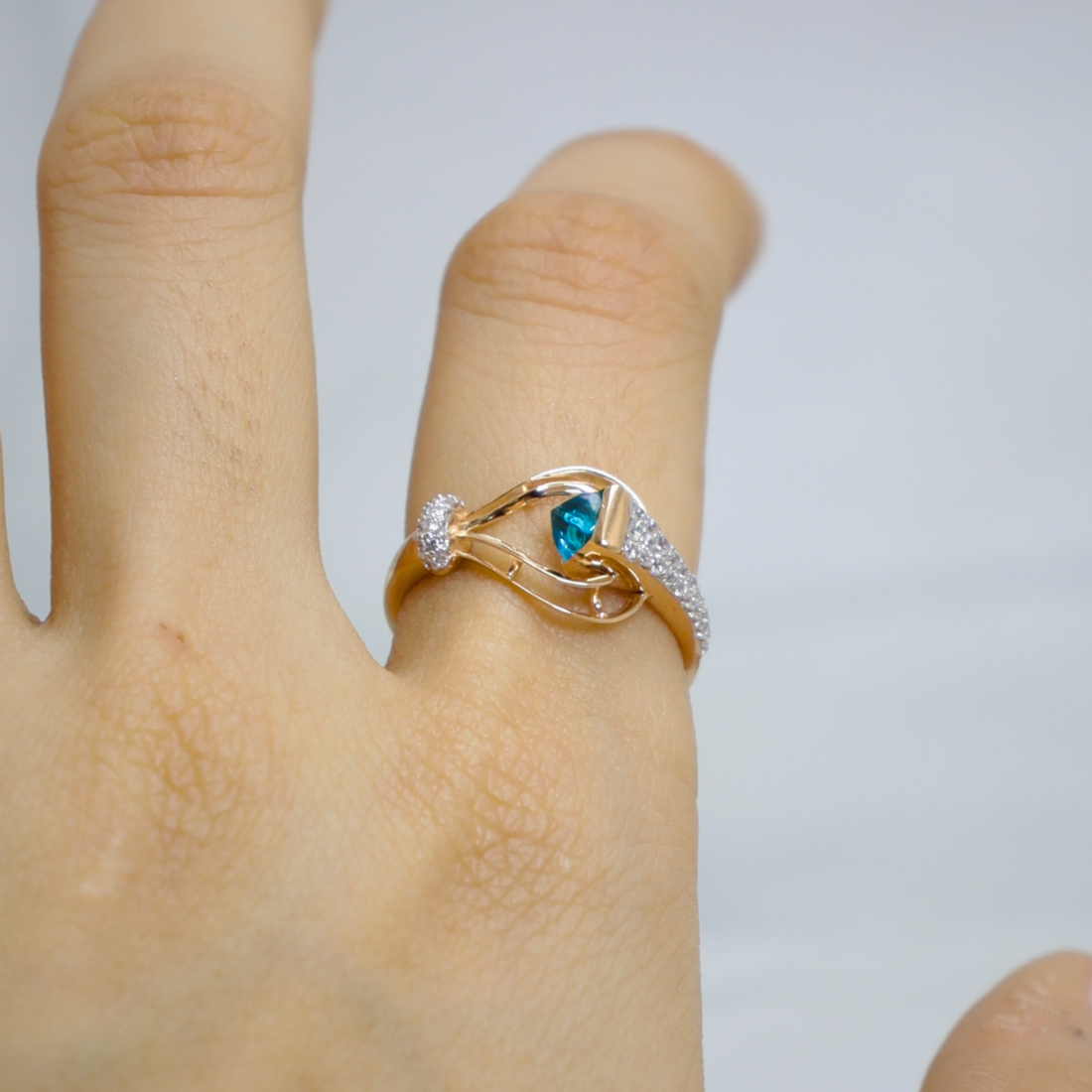 Reva Ring For Women- Blue Lush